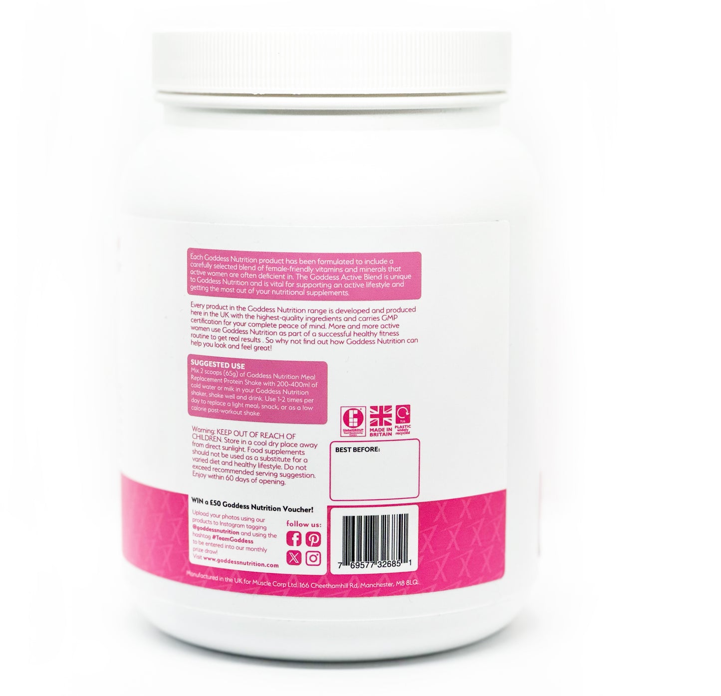 Meal Replacement Protein Shake by Goddess Nutrition - Chocolate Flavour