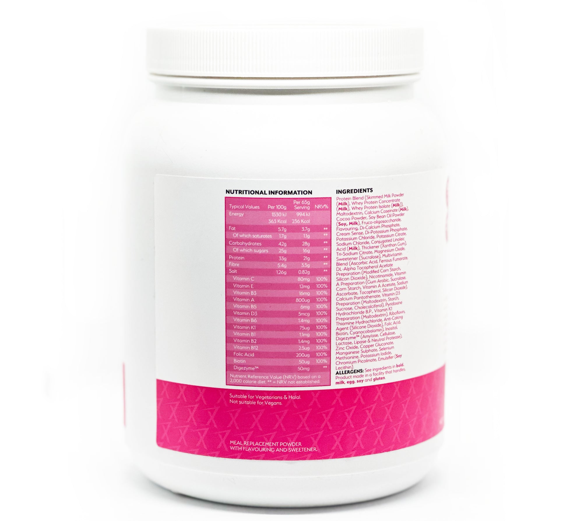 Meal Replacement Protein Shake by Goddess Nutrition - Strawberry Flavour